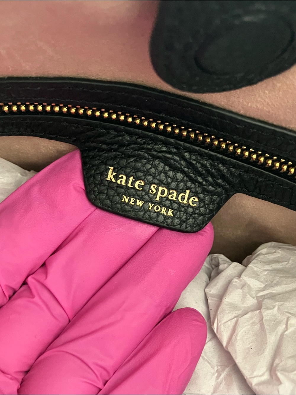 Kate Spade Knott Pebbled Leather Large Shoulder Bag - Black - Picture 15 of 15